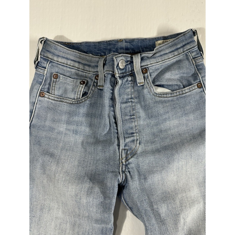 Levi's 501s Womens Skinny Jeans Light Blue Denim Wash Streetwear Premium Quality - Picture 4 of 12